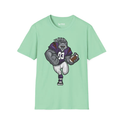 Big Bad Wolf American Football Mascot T-Shirt – Bold Sports Fan Apparel 🏈🐺