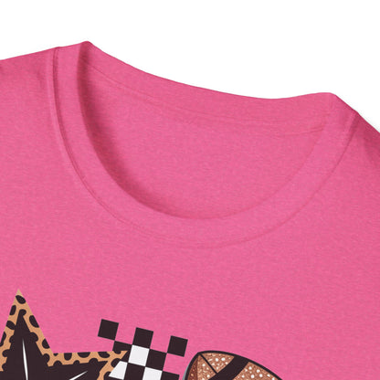 Game Day Leopard Football Tee – Women's & Men's Football Graphic T-Shirt