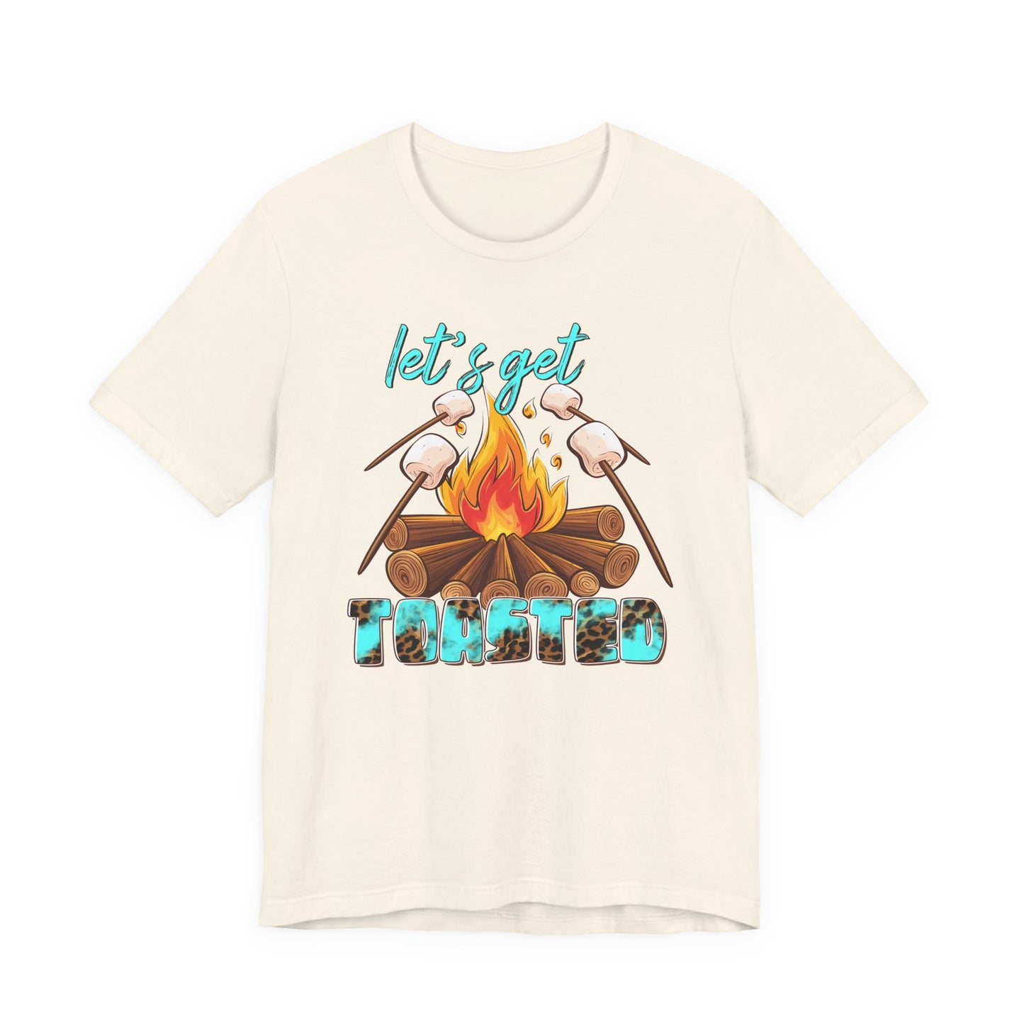 Let’s Get Toasted Campfire T-Shirt – Funny Camping Graphic Tee for Outdoor Lovers