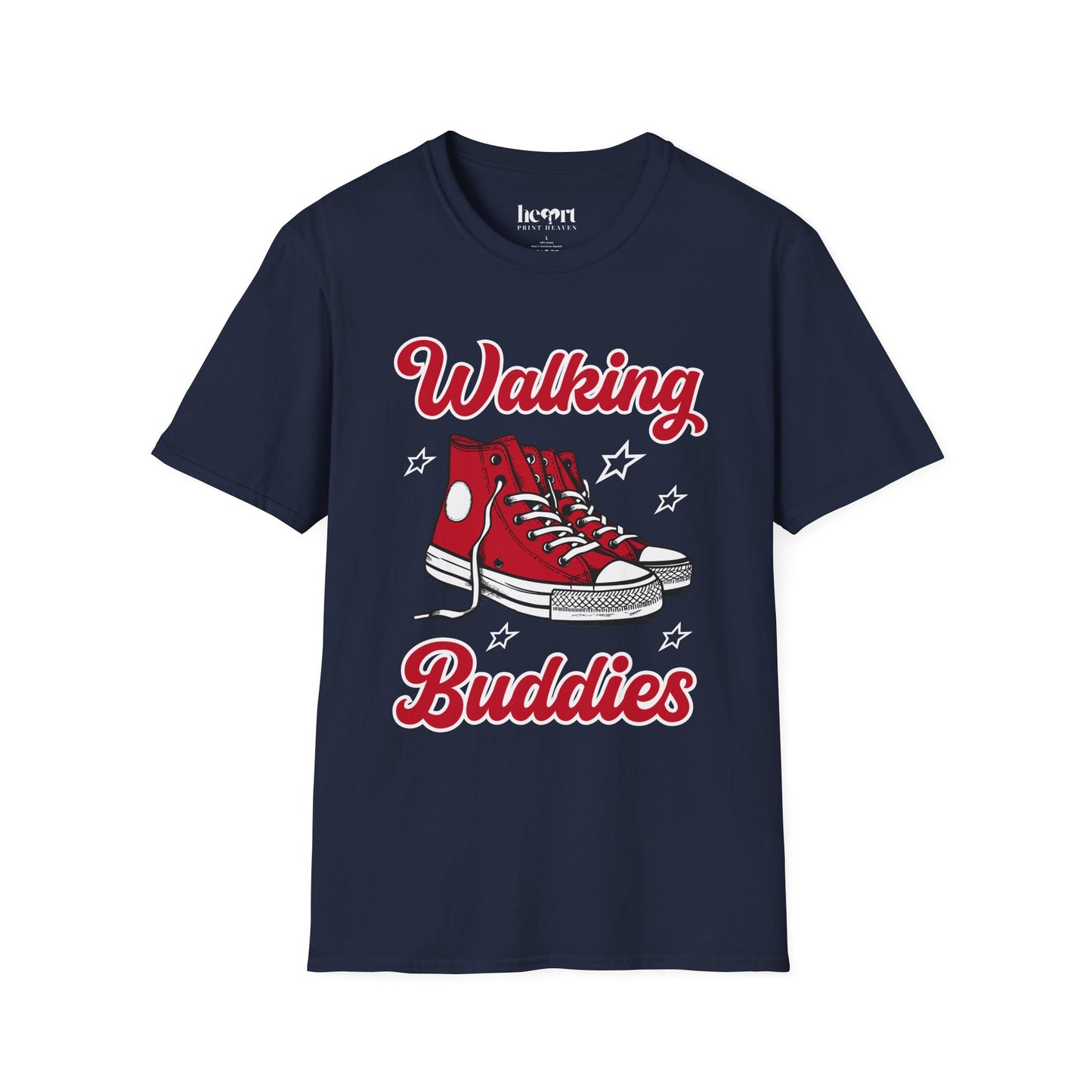Walking Buddies T-Shirt 👟 | Red Shoes Design for Walking Partners & Friends
