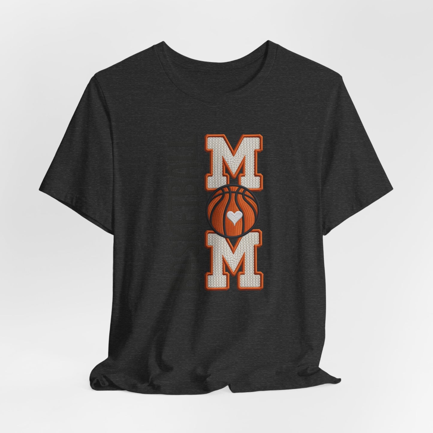 Basketball Mom Faux Embroidery T-Shirt – Game Day Sports Mom Tee