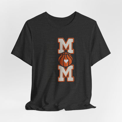 Basketball Mom Faux Embroidery T-Shirt – Game Day Sports Mom Tee