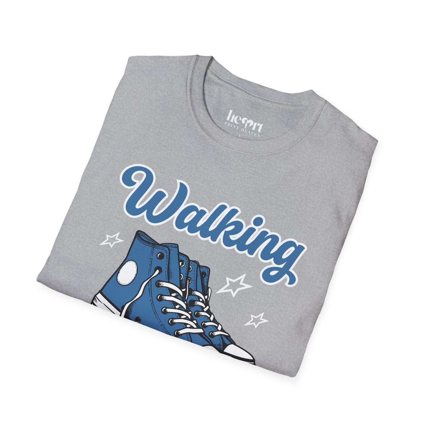 Walking Buddies Blue Shoes T-Shirt 👟🚶‍♀️ | Fun Fitness & Friendship Tee