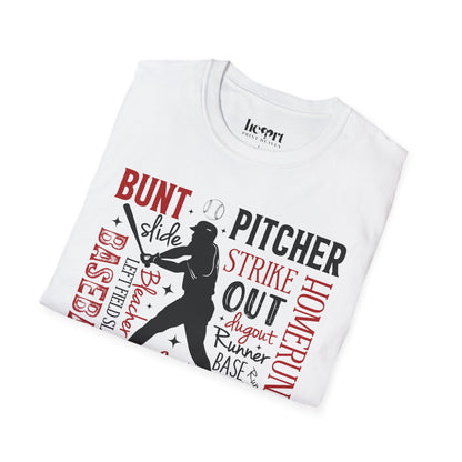 Sparkling Baseball Graphic T-Shirt – Glitter Sports Tee for Enthusiasts ✨⚾