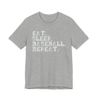 EAT SLEEP BASEBALL REPEAT Baseball T-shirt