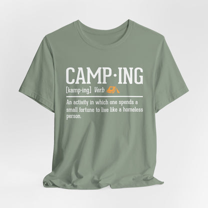 Funny Camping Definition Shirt – Sarcastic Outdoor Tee