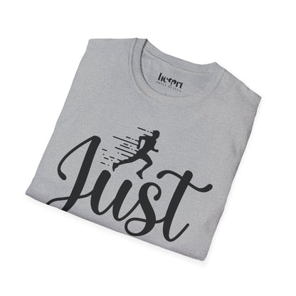 Just Keep Running T-Shirt – Motivational Running Shirt for Marathon & Fitness Enthusiasts
