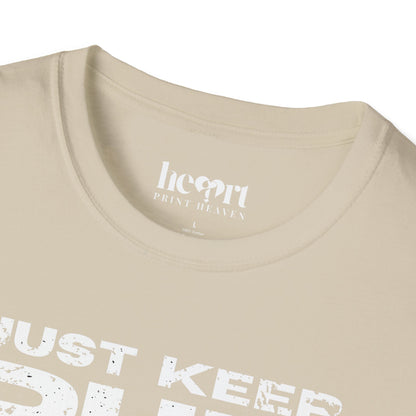 Just Keep Running Men's T-Shirt – Motivational Running Apparel for Active Men