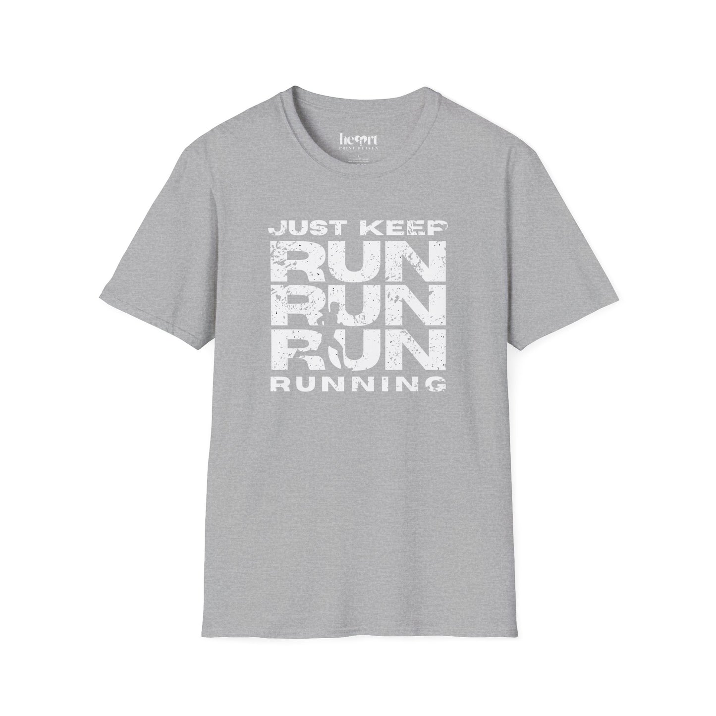 Just Keep Running Men's T-Shirt – Motivational Running Apparel for Active Men