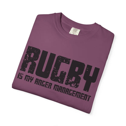 Rugby Is My Anger Management T-Shirt 🏉 | Funny Rugby Fan Statement Tee