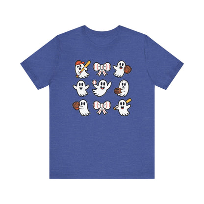 Cute Baseball Ghosts Halloween Spooky T-shirt