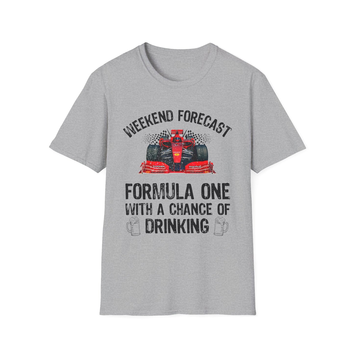 Formula 1 Weekend Forecast T-Shirt – F1 Racing & Drinking Shirt for Motorsport Fans