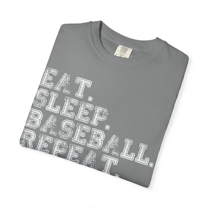 Eat Sleep Baseball Repeat T-Shirt ⚾ | Distressed Baseball Lover Graphic Tee
