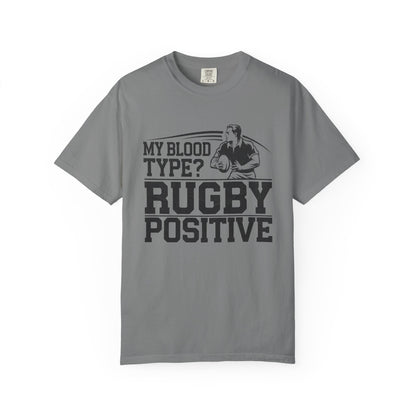 My Blood Type? Rugby Positive Version 3 T-Shirt 🏉| Funny Rugby Enthusiast Tee