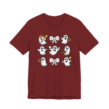 Cute Baseball Ghosts Halloween Spooky T-shirt