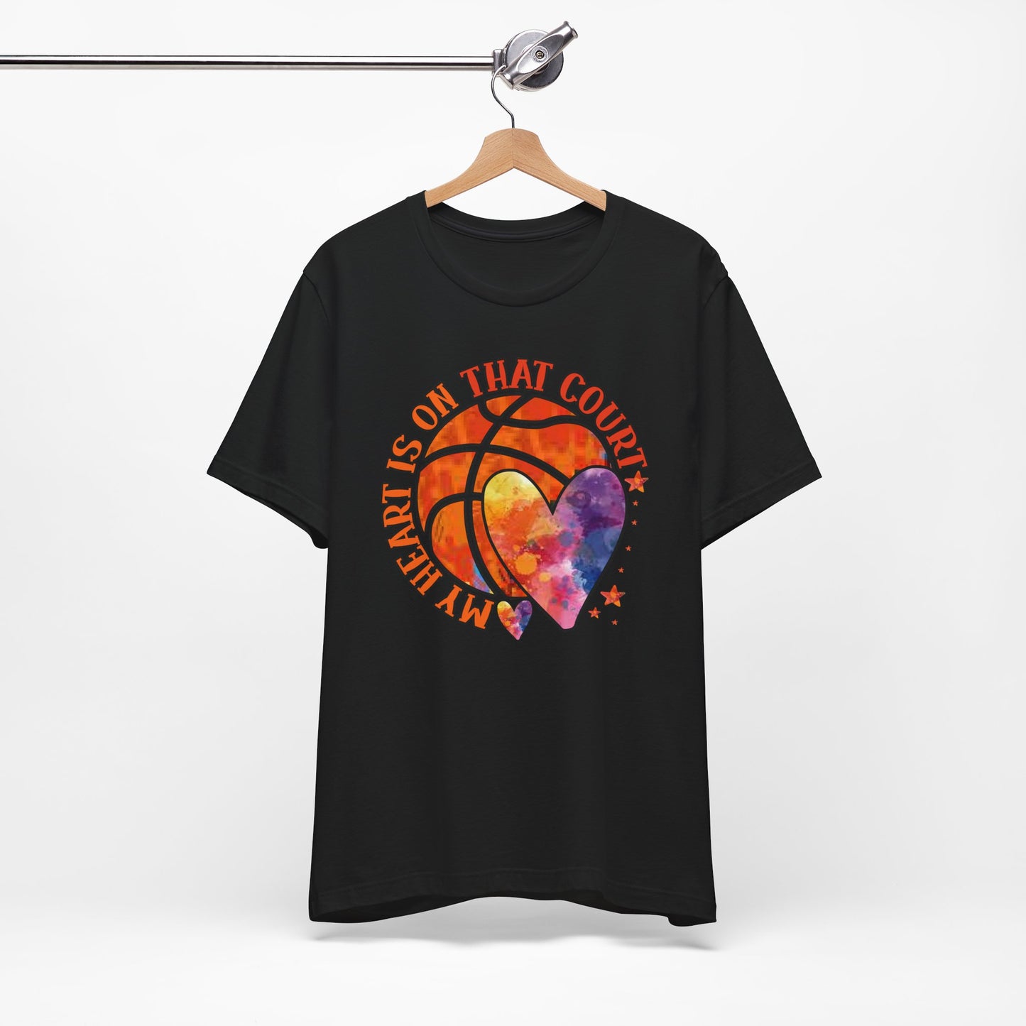 My Heart Is On That Court Basketball T-shirt