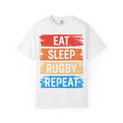 Eat Sleep Rugby Repeat T-Shirt 🏉 | Funny Rugby Gift for Players & Fans
