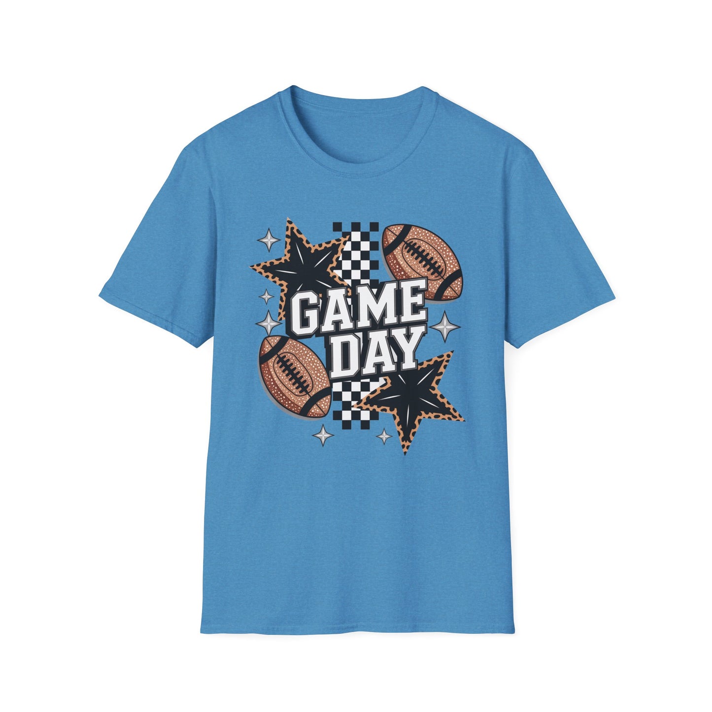 Game Day Leopard Football Tee – Women's & Men's Football Graphic T-Shirt