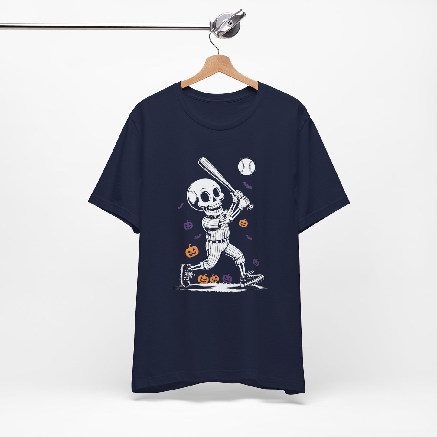 Skeleton Halloween Baseball T-shirt