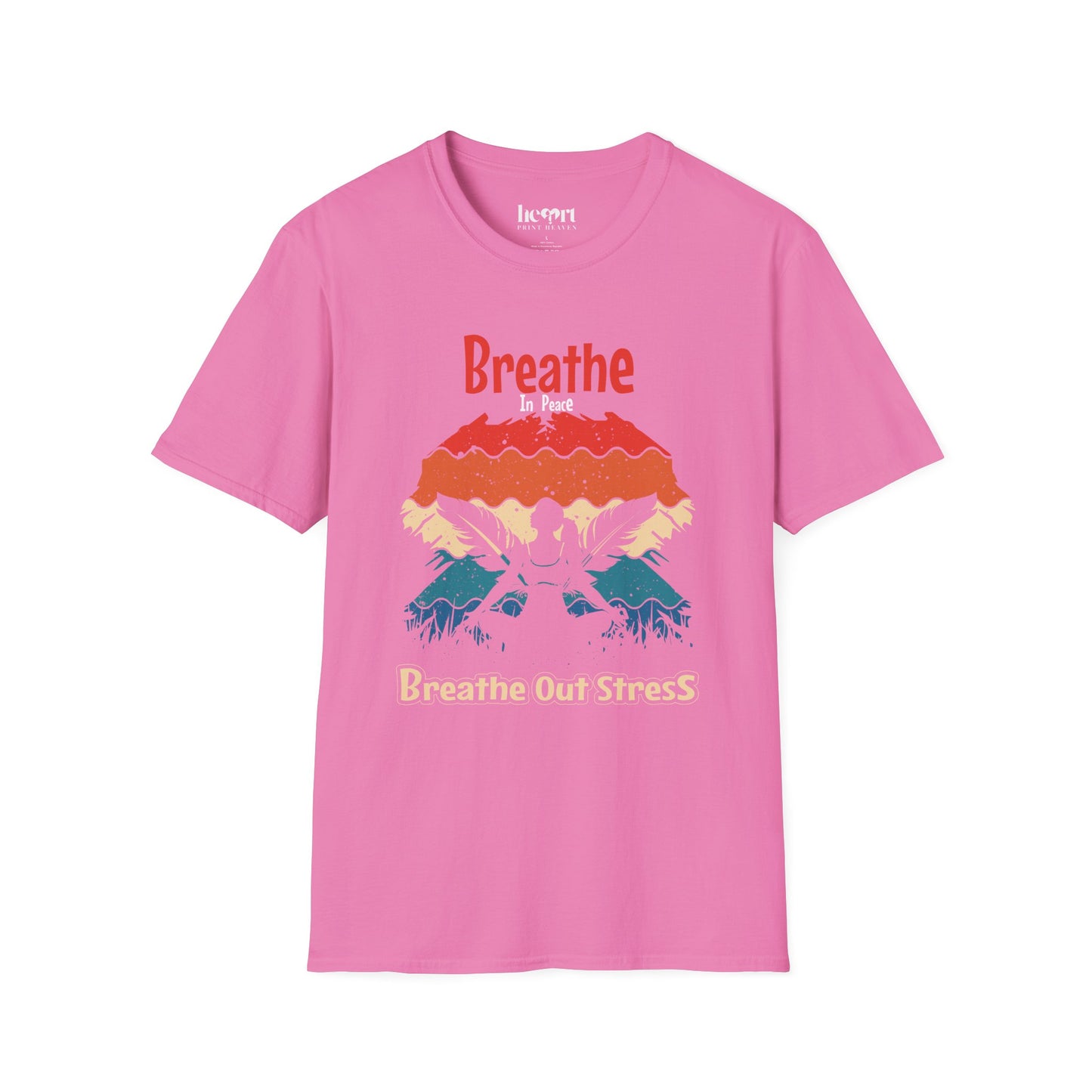 Breathe In Peace Breathe Out Stress T-Shirt – Yoga & Mindfulness Tee for Relaxation 🌿