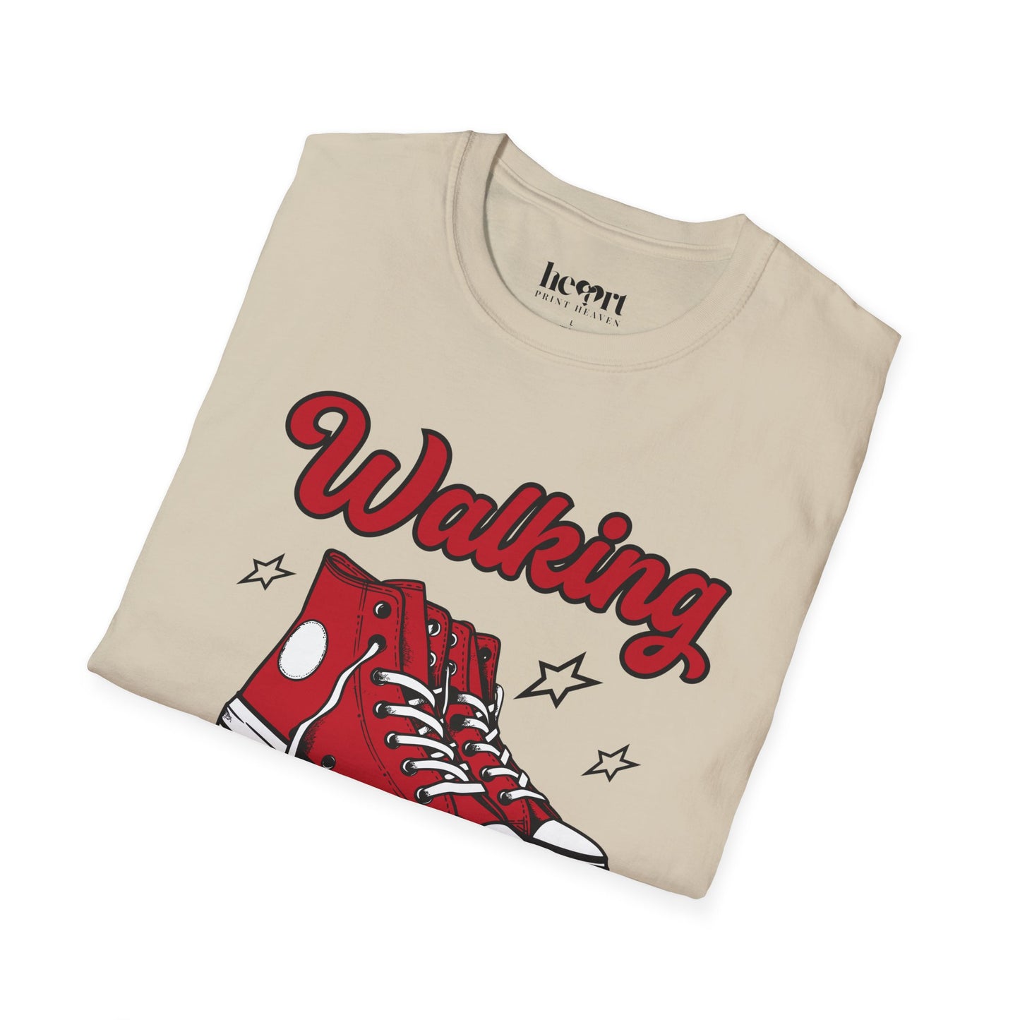 Walking Buddies T-Shirt 👟 | Red Shoes Design for Walking Partners & Friends