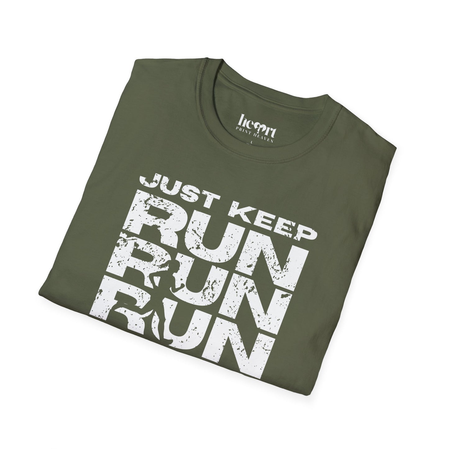 Just Keep Running Women's T-Shirt – Motivational Running Apparel for Active Women