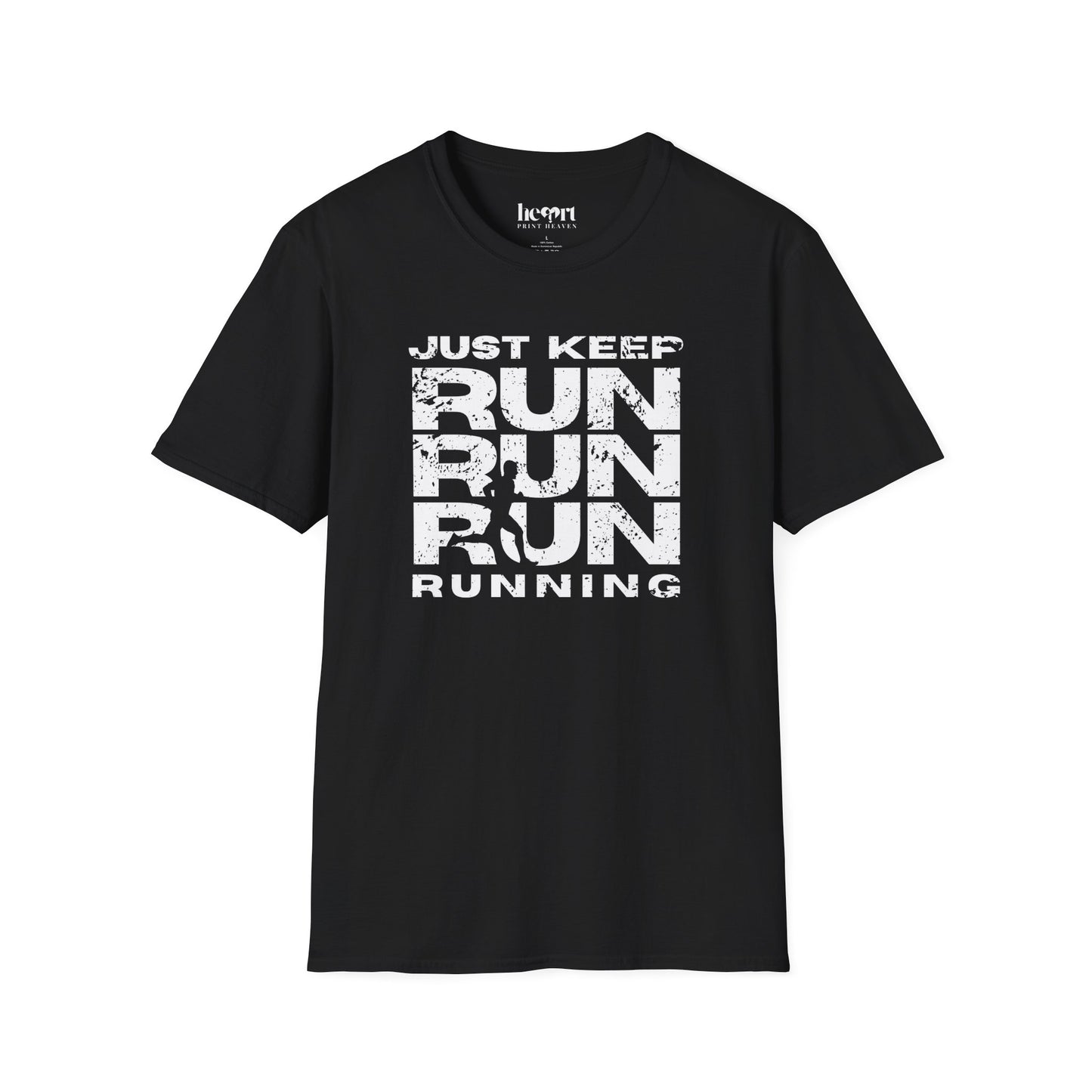 Just Keep Running Men's T-Shirt – Motivational Running Apparel for Active Men
