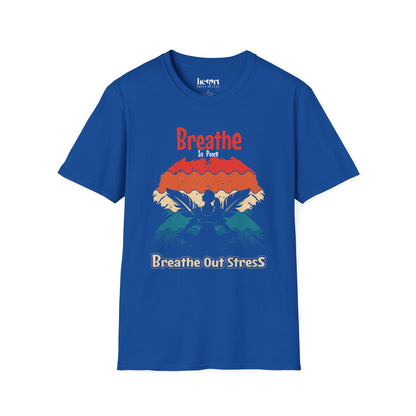 Breathe In Peace Breathe Out Stress T-Shirt – Yoga & Mindfulness Tee for Relaxation 🌿