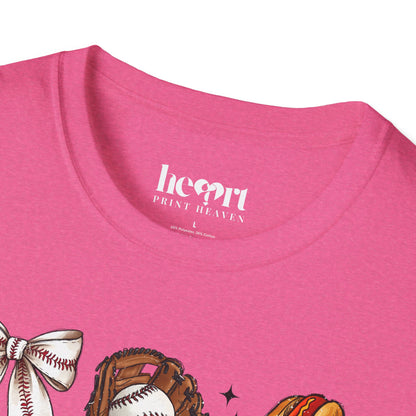 Glitter Baseball Sports T-Shirt – Sparkly Baseball Tee for Fans & Players