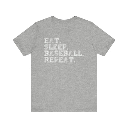 EAT SLEEP BASEBALL REPEAT Baseball T-shirt