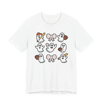Cute Baseball Ghosts Halloween Spooky T-shirt