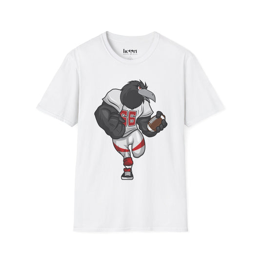 Black Crow Football Mascot T-Shirt – Fierce American Football Fan Apparel 🏈🦅