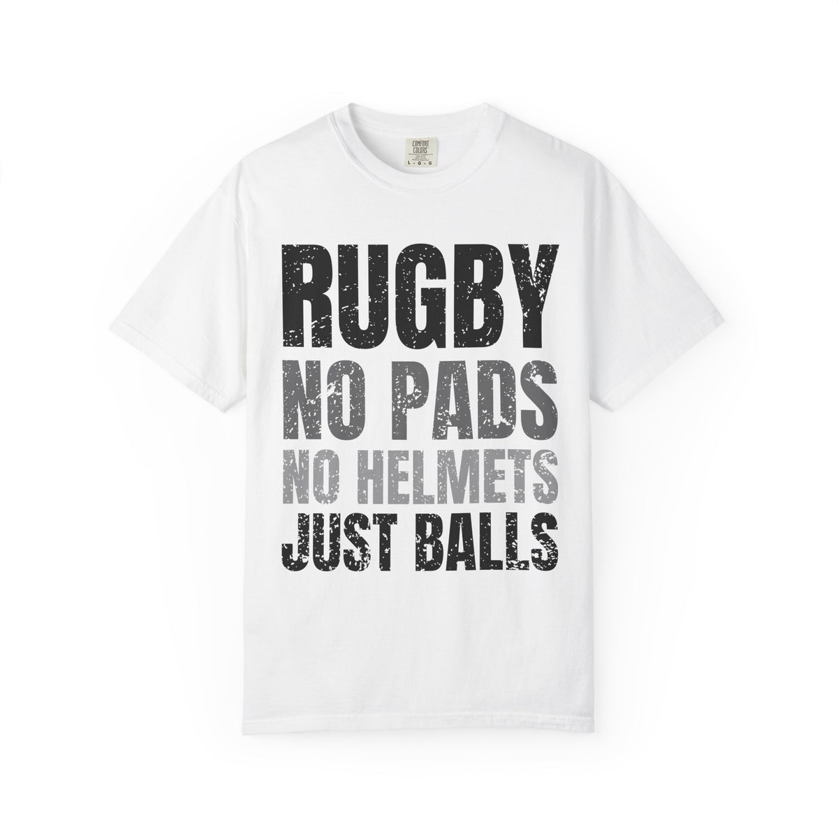 Rugby "No Pads, No Helmets, Just Balls" Funny T-Shirt 🏉 | Bold Rugby Fan Statement Tee