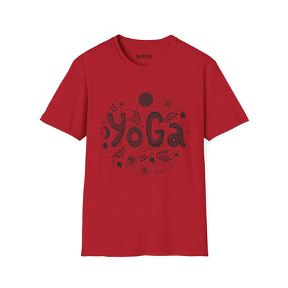 Yoga Doodle Lettering – Artistic & Meditative T-Shirt 🧘‍♀️✨
