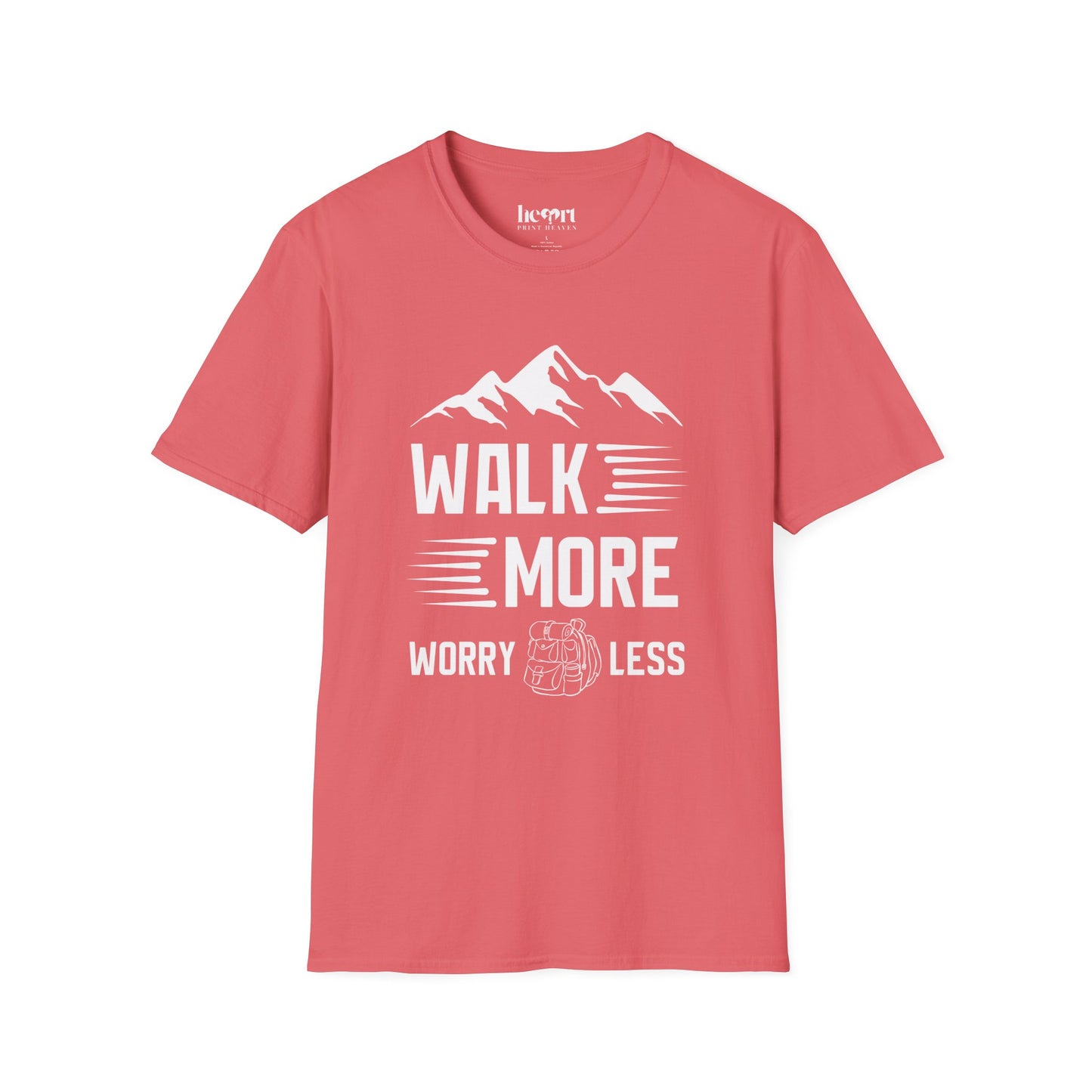 Walk More Worry Less T-Shirt 🚶‍♂️ | Motivational Walking Tee for Fitness & Nature Lovers