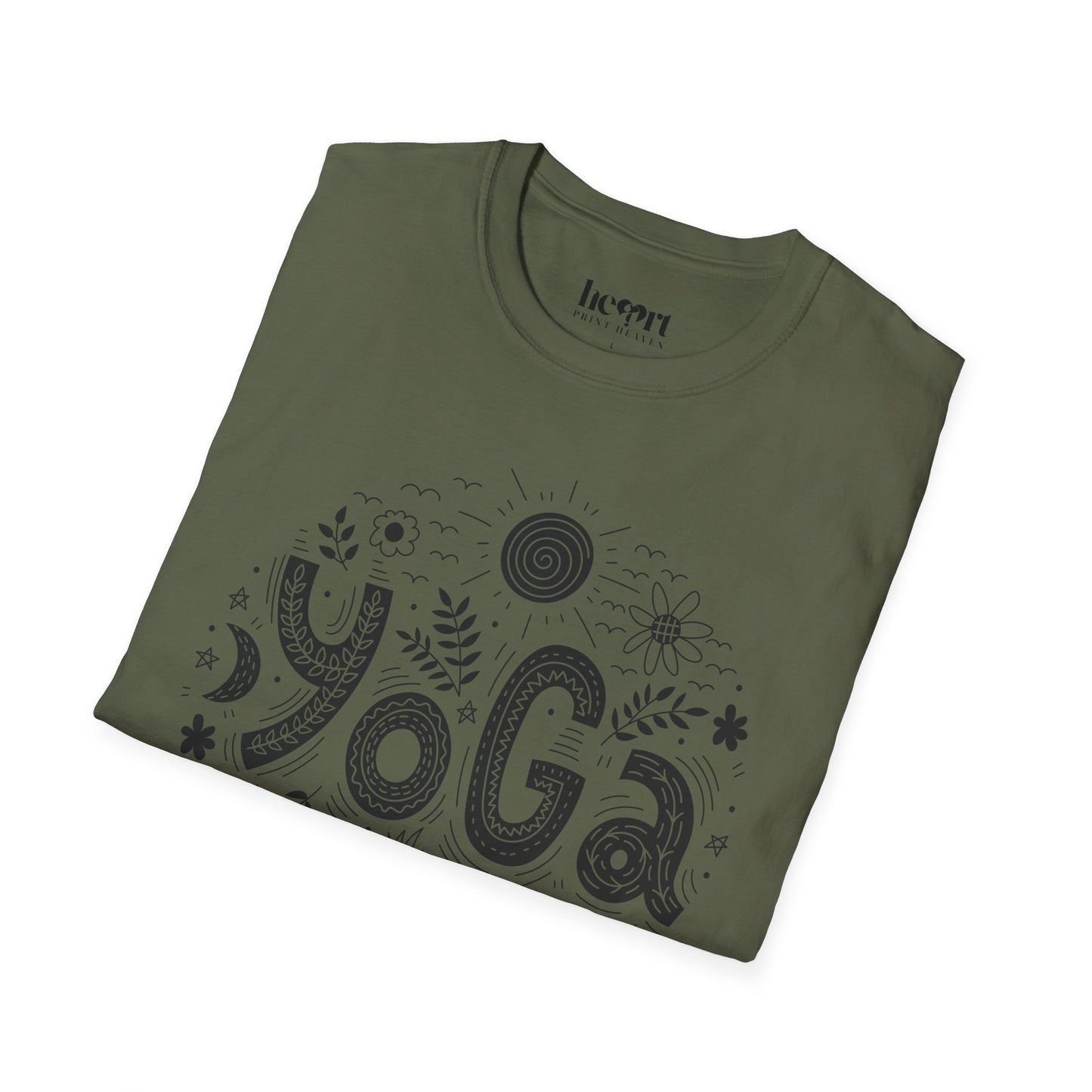 Yoga Doodle Lettering – Artistic & Meditative T-Shirt 🧘‍♀️✨
