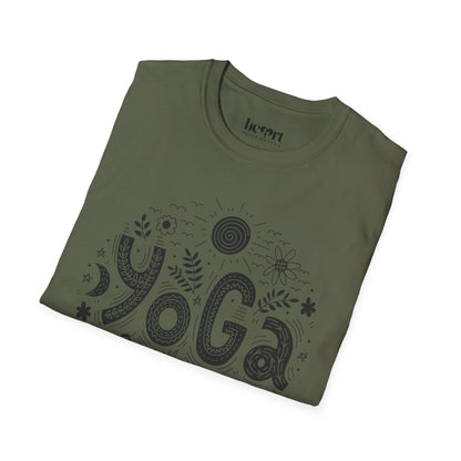 Yoga Doodle Lettering – Artistic & Meditative T-Shirt 🧘‍♀️✨