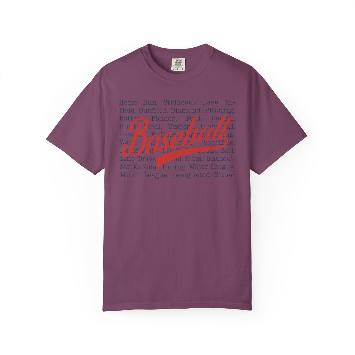 Baseball Terminology T-Shirt ⚾ | Vintage Script Baseball Words Graphic Tee