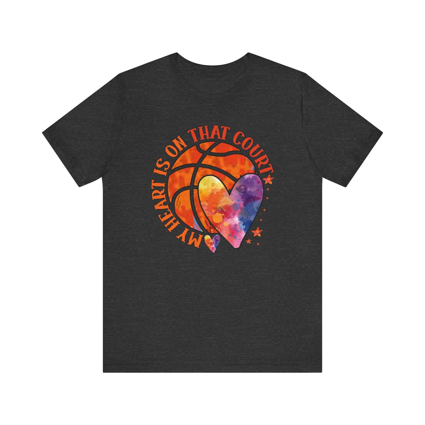 My Heart Is On That Court Basketball T-shirt