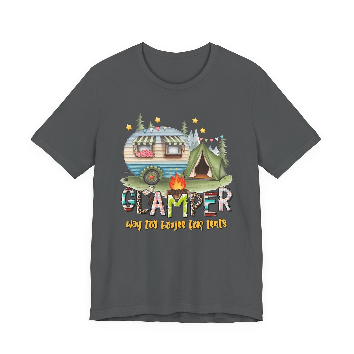 Glamper Way too Boujee for Tents T-shirt