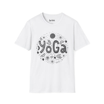 Yoga Doodle Lettering – Artistic & Meditative T-Shirt 🧘‍♀️✨