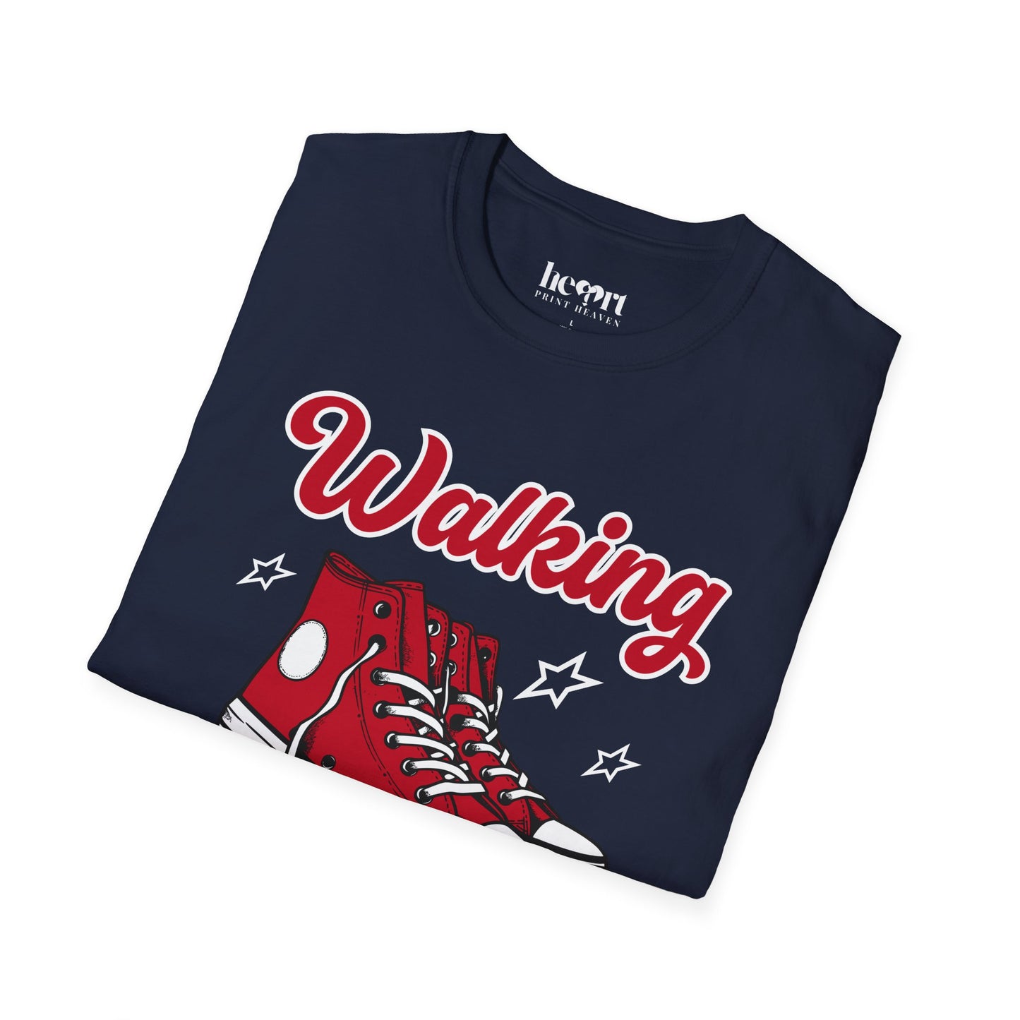 Walking Buddies T-Shirt 👟 | Red Shoes Design for Walking Partners & Friends