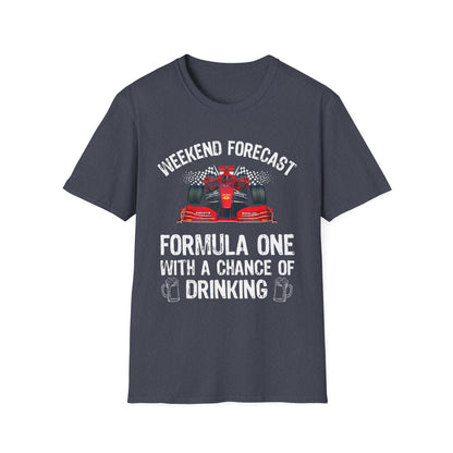 Formula 1 Weekend Forecast T-Shirt – F1 Racing & Drinking Shirt for Motorsport Fans