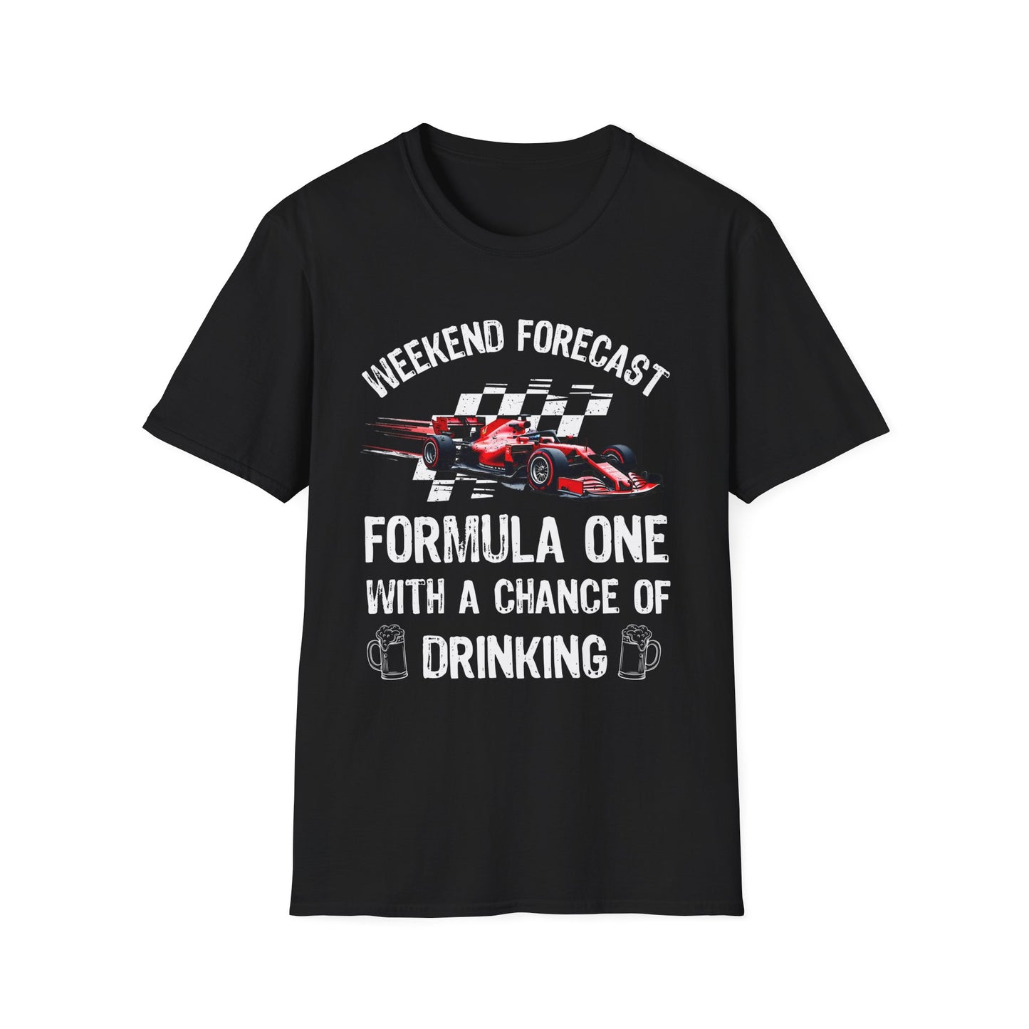 F1 Weekend Forecast Tee – Formula 1 & Beer Sports Graphic T‑Shirt