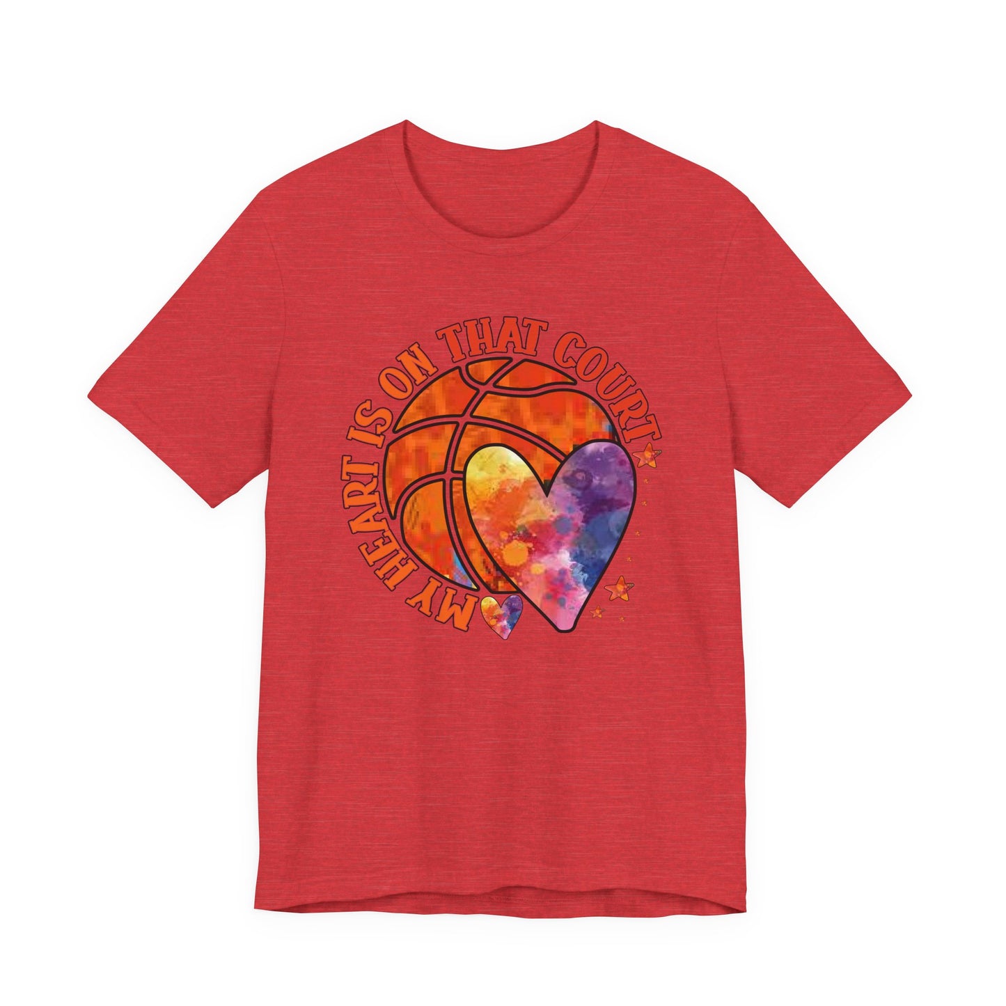 My Heart Is On That Court Basketball T-shirt