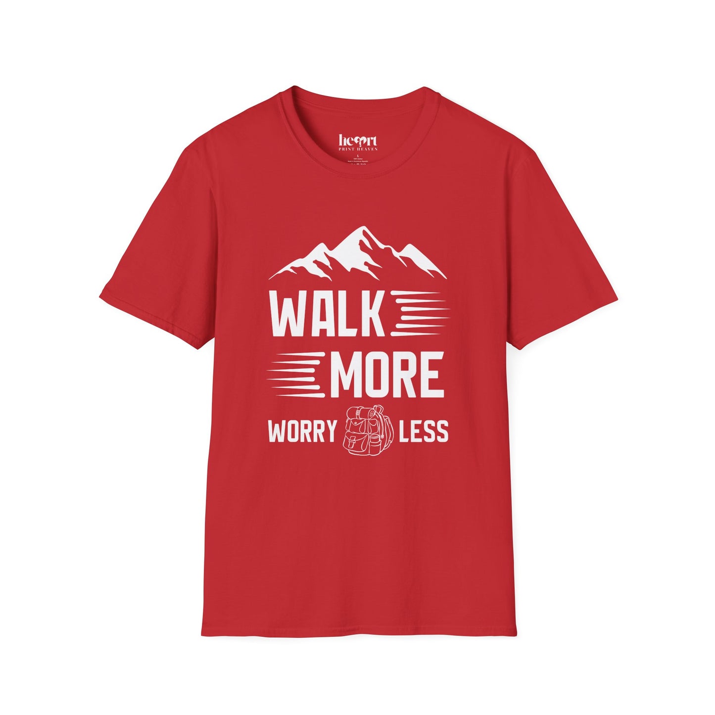 Walk More Worry Less T-Shirt 🚶‍♂️ | Motivational Walking Tee for Fitness & Nature Lovers