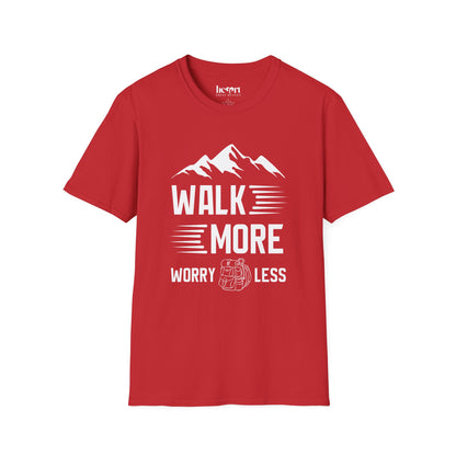 Walk More Worry Less T-Shirt 🚶‍♂️ | Motivational Walking Tee for Fitness & Nature Lovers