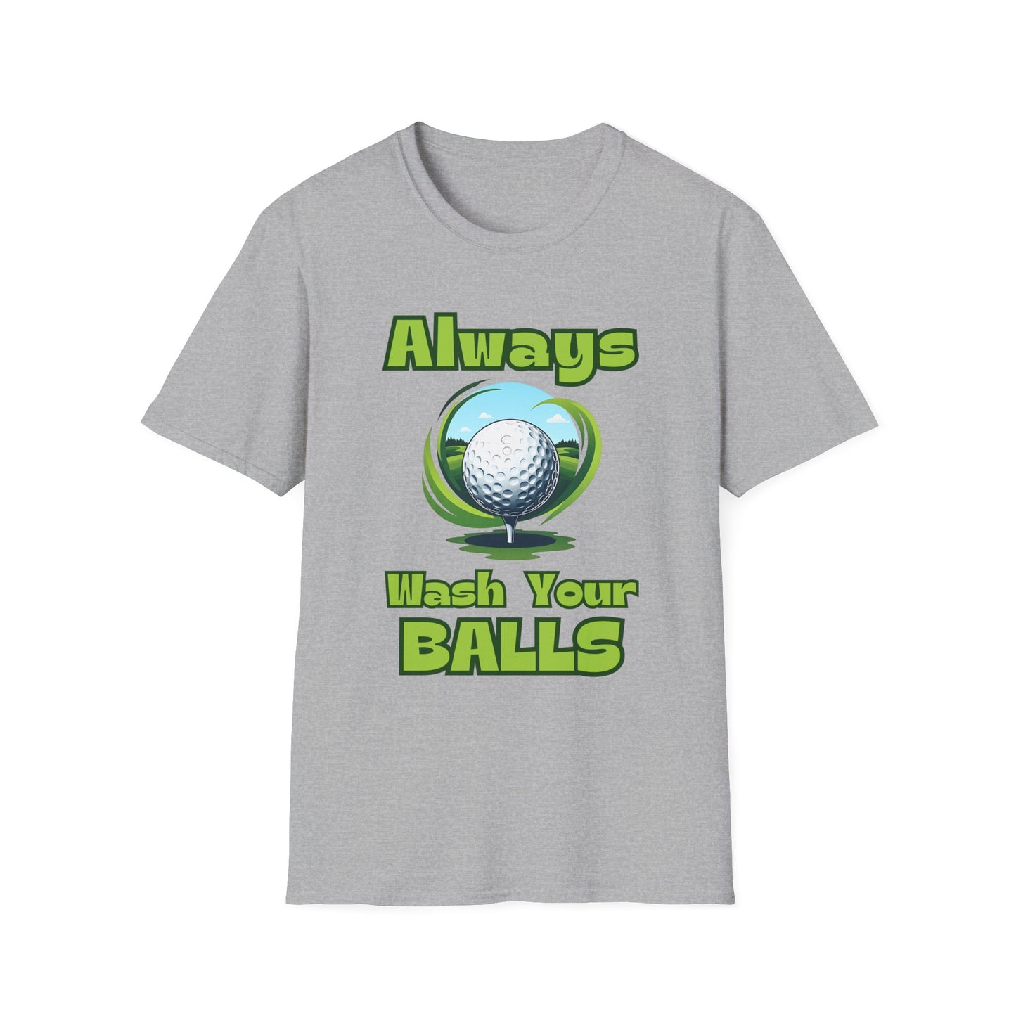 Always Wash Your Balls Golf Tee – Funny Vintage Golf Humor Sports T-Shirt