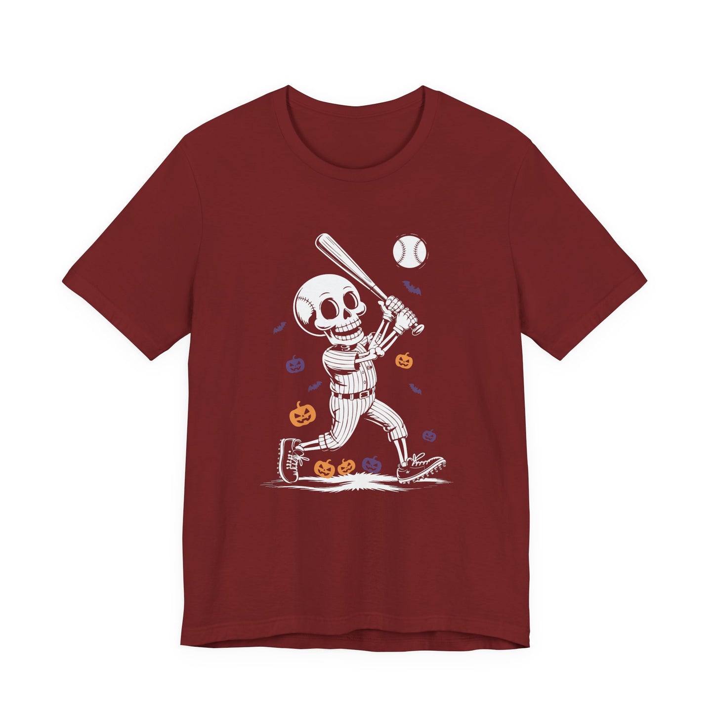 Skeleton Halloween Baseball T-shirt