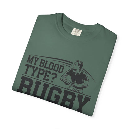 My Blood Type? Rugby Positive Version 3 T-Shirt 🏉| Funny Rugby Enthusiast Tee